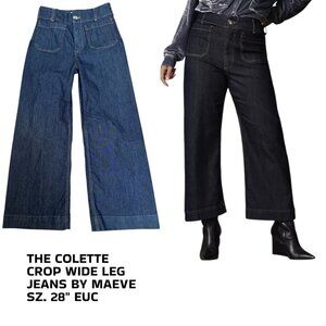 The Colette Crop‎ Wide-Leg Jeans by Maeve sz. 28" EUC